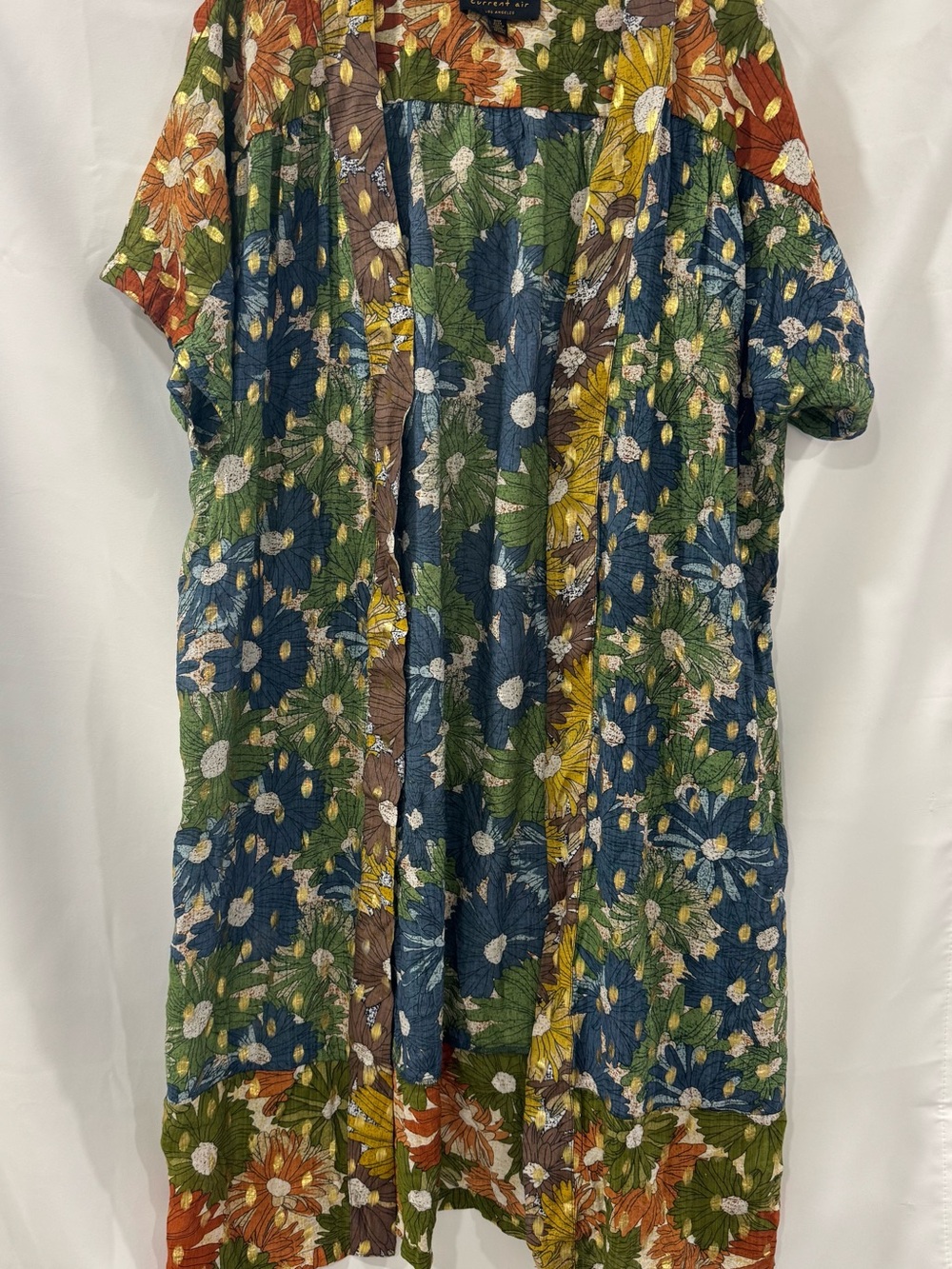 Current Air Multicolor Floral Patchwork Tunic